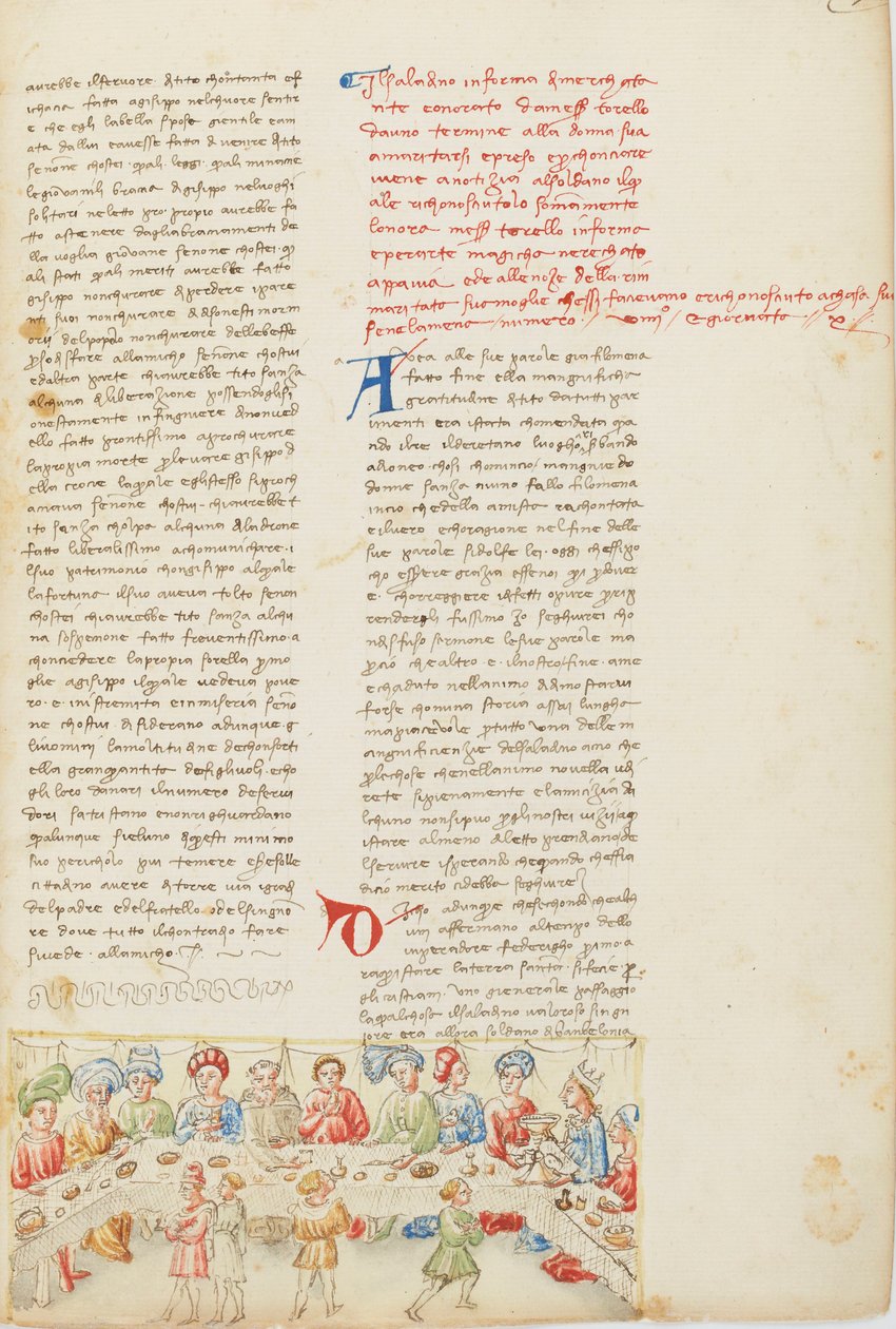 Dekameron, Tilbage med fly; Torello di Stra og Adalieta mødes igen, Tiende dag, novelle 9. af Giovanni Boccaccio