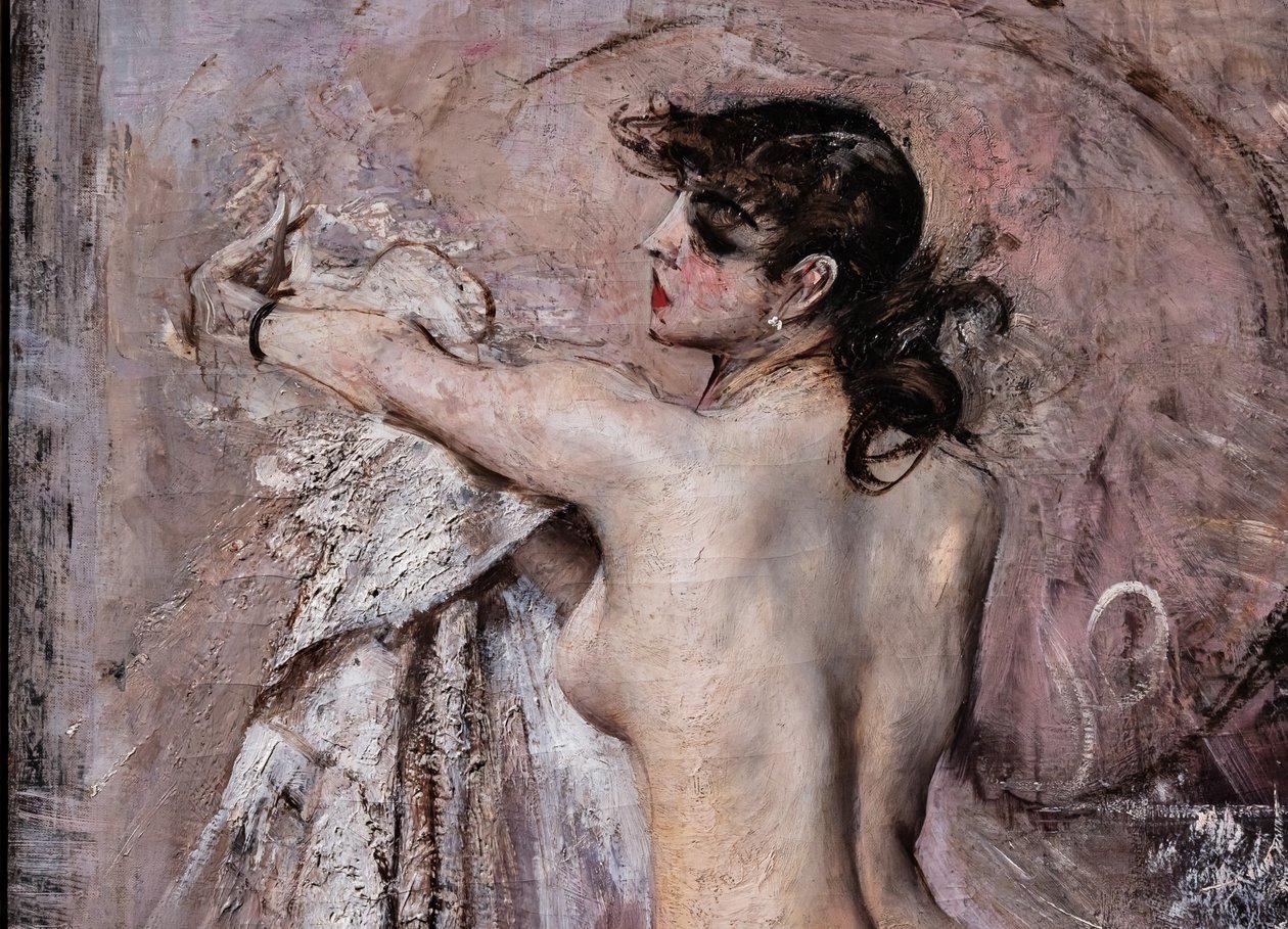 Efter badet, detaljer af Giovanni Boldini