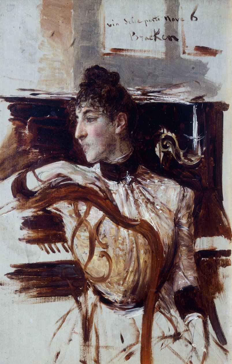 Alaide Banti i profil af Giovanni Boldini (1842-1931) af Giovanni Boldini
