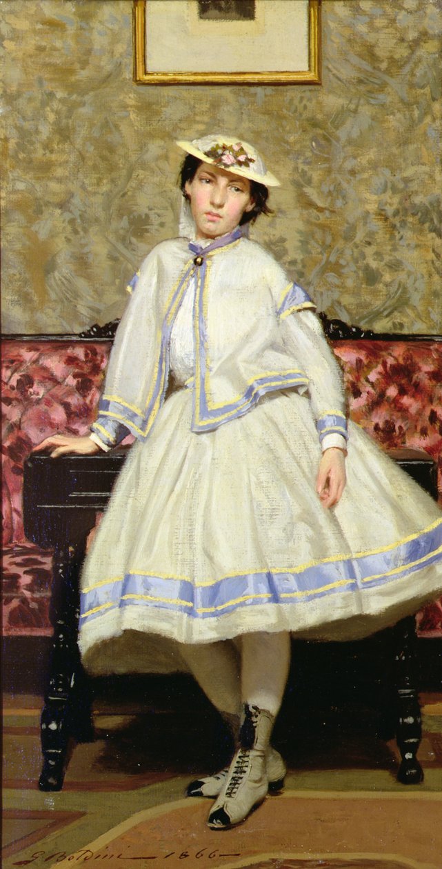 Alaide klædt i hvidt af Giovanni Boldini