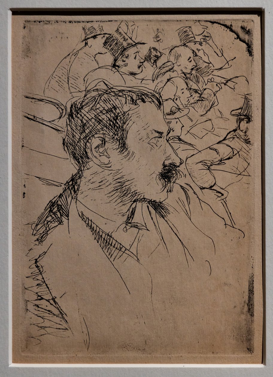 Ved Operaen i Paris, ca. 1880 (stribet på papir) af Giovanni Boldini
