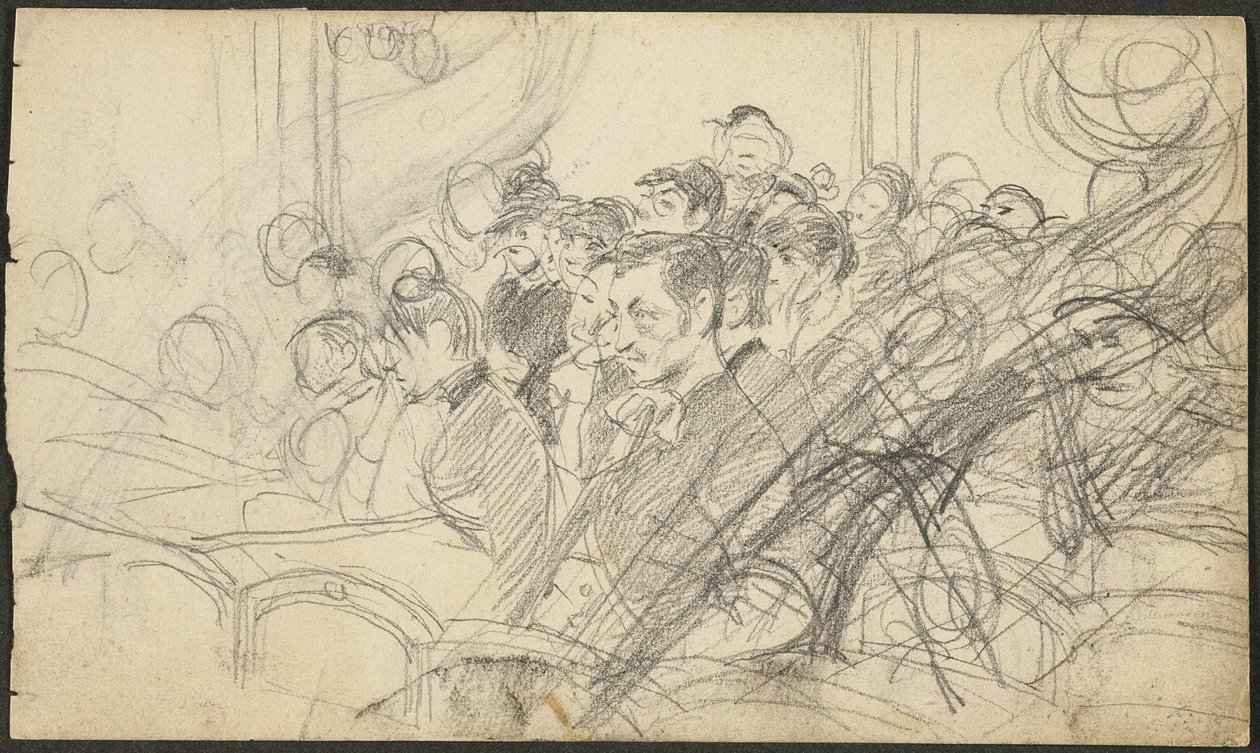 Publikum på et parisisk teater I af Giovanni Boldini