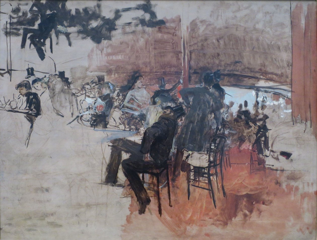 Caféscene af Giovanni Boldini, ca. 1887, olie på panel, California Palace of the Legion of Honor af Giovanni Boldini