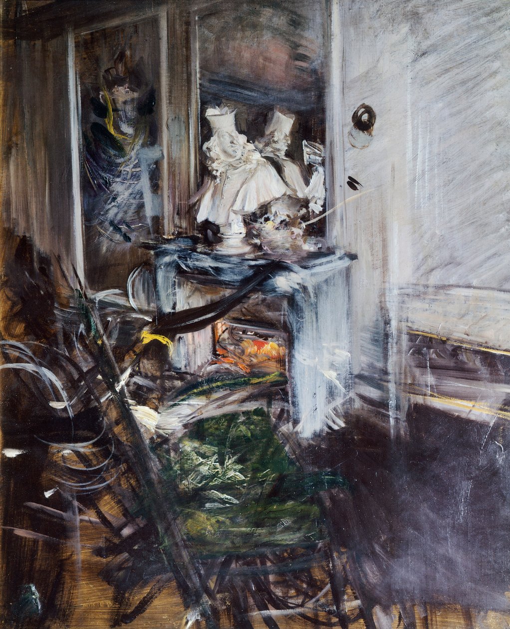 Kardinal Bernini i malerens værelse af Giovanni Boldini (1842-1931), olie på lærred, 53x46 cm af Giovanni Boldini