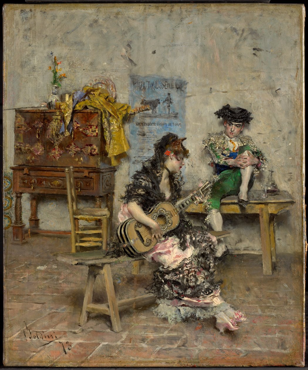 Guitarist af Giovanni Boldini