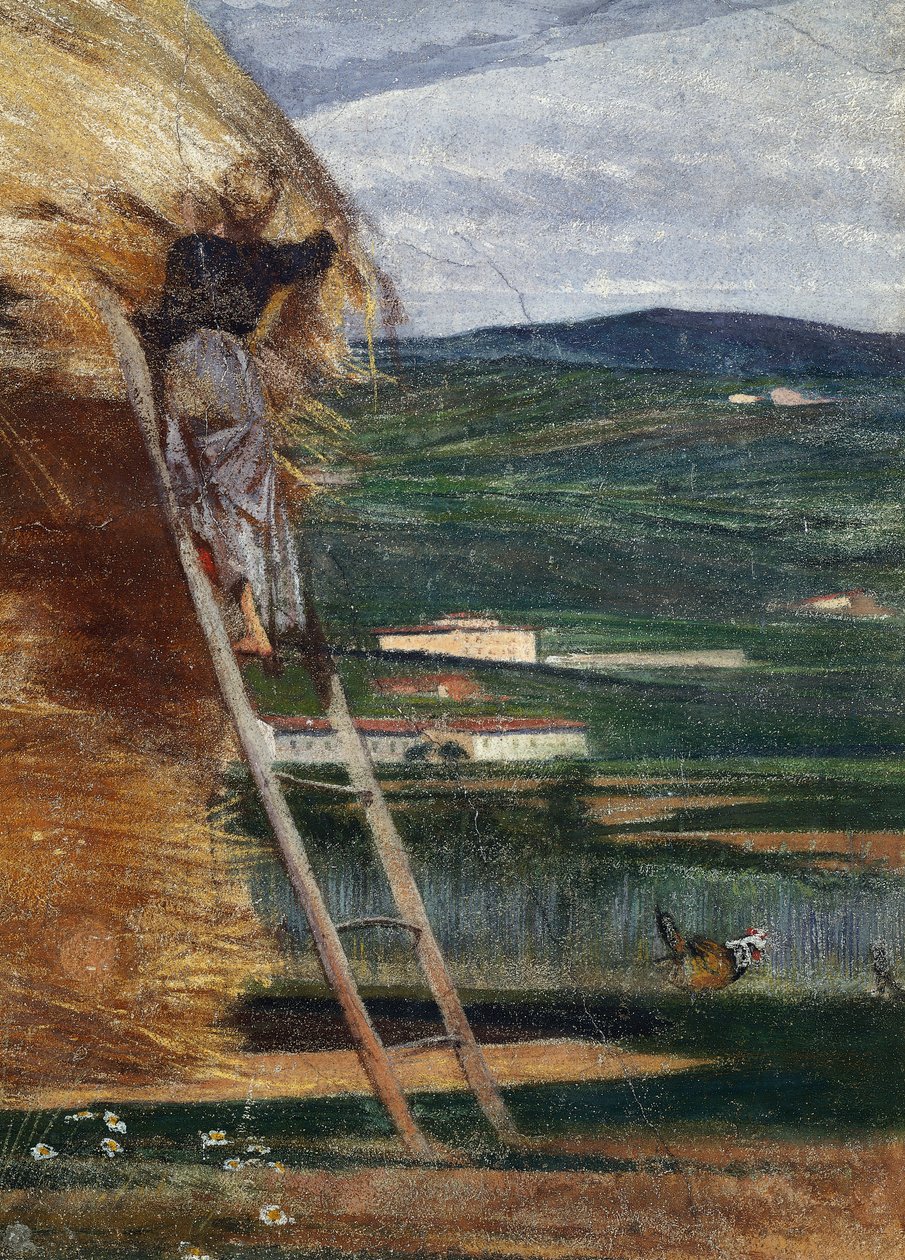 Høstak, en bonde på en stige af Giovanni Boldini