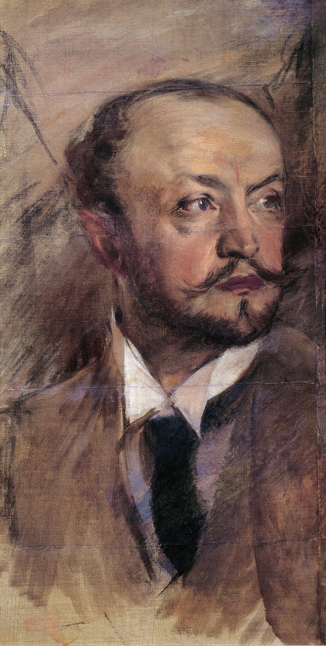 Italien, Firenze, Selvportræt i Montorsoli, oliemaleri af Giovanni Boldini