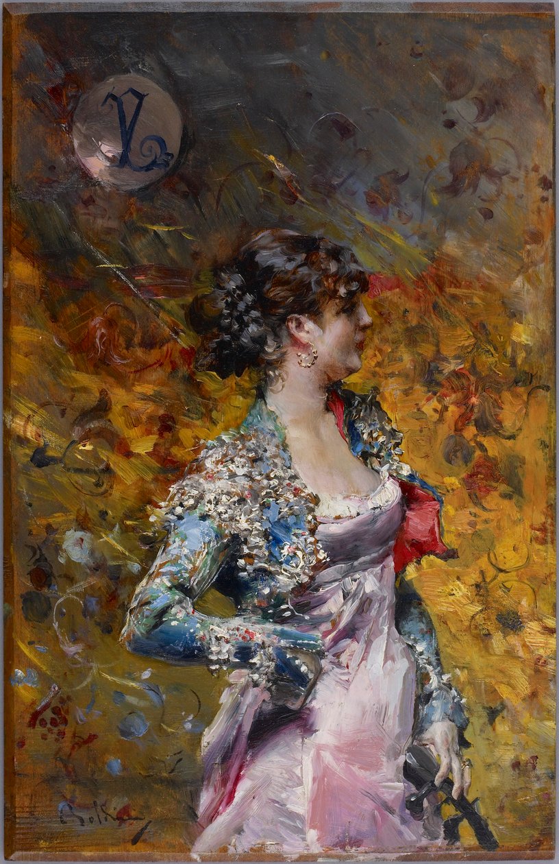Dame med en guitar af Giovanni Boldini