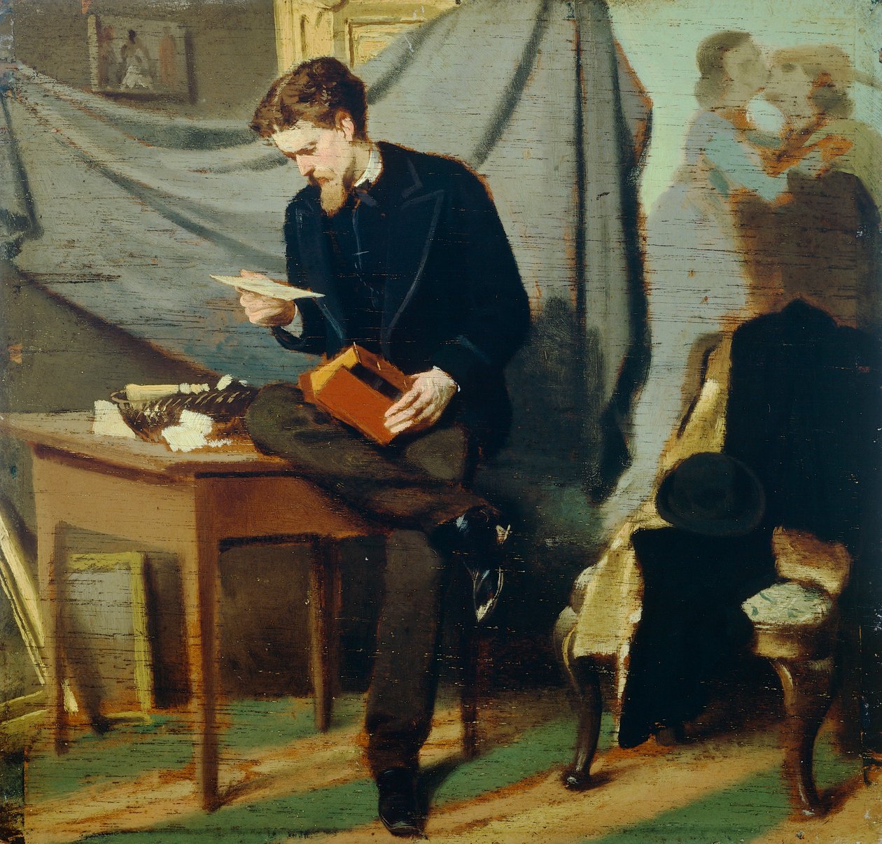 Lanfredini selvportræt, omkring 1866, af Giovanni Boldini (1842-1931), olie på panel af Giovanni Boldini
