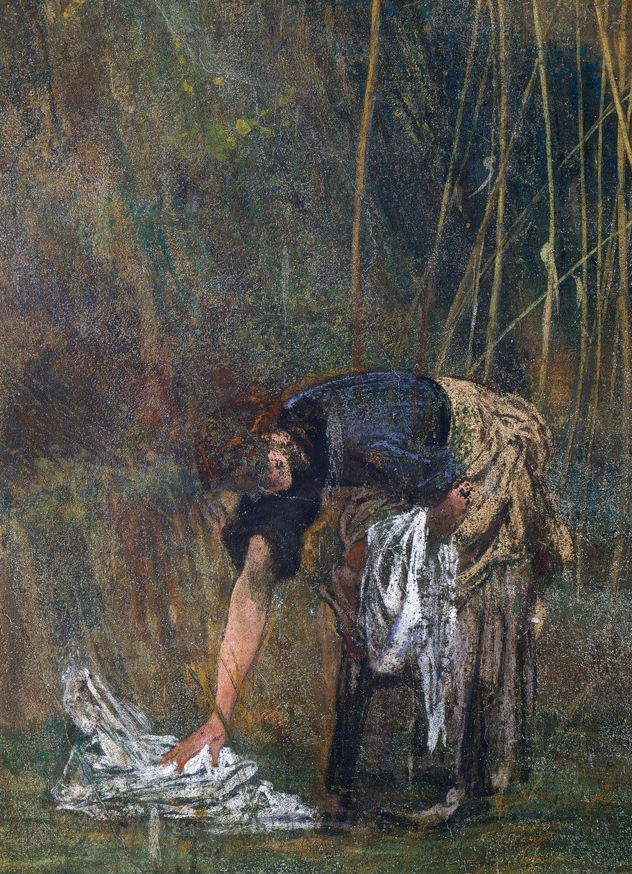 Bondekone henter sit vasketøj af Giovanni Boldini