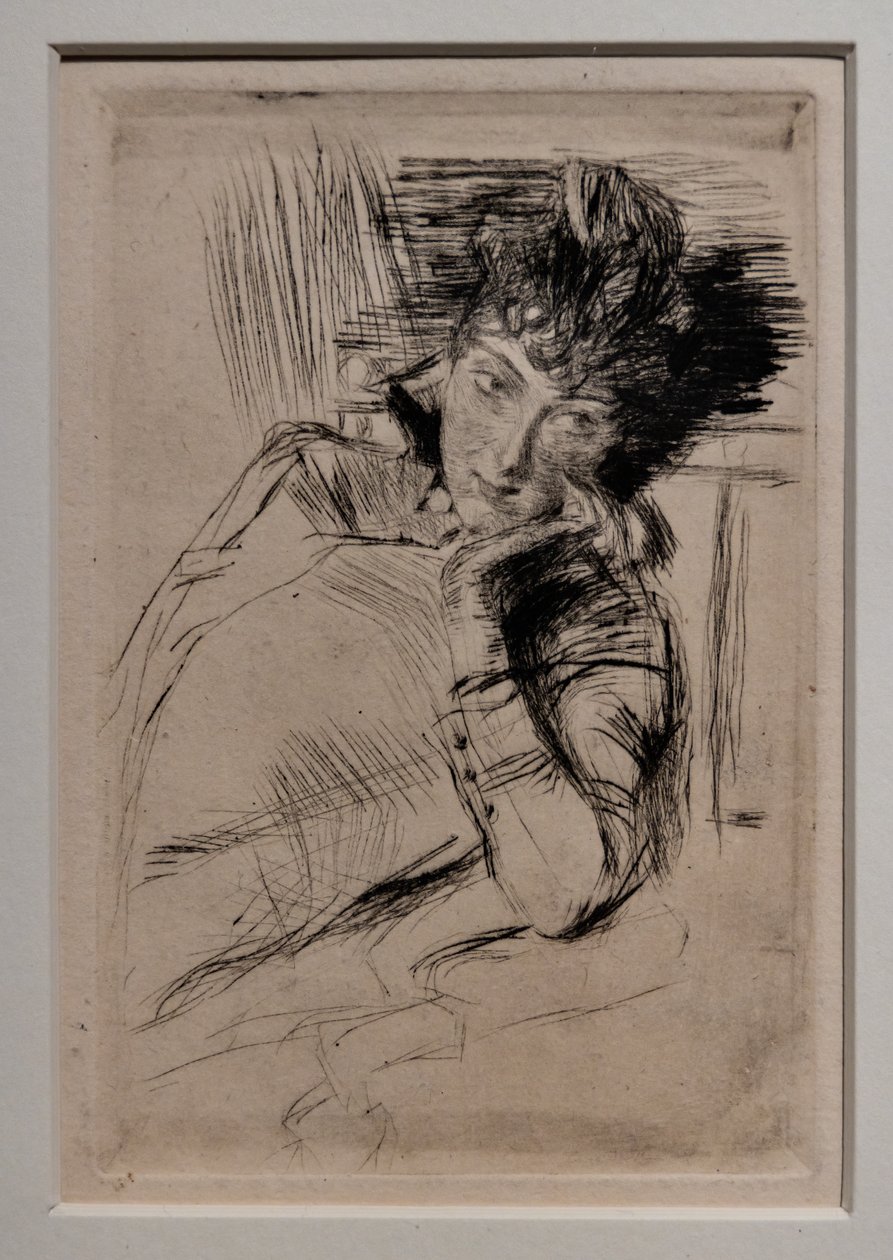 Eftertænksom kvinde af Giovanni Boldini