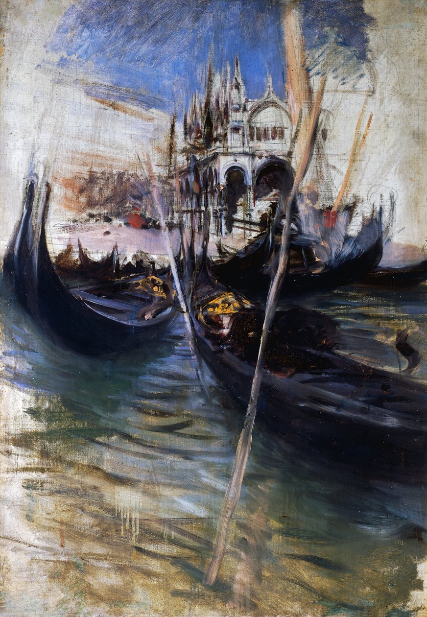 Pier og San Marco i Venedig af Giovanni Boldini