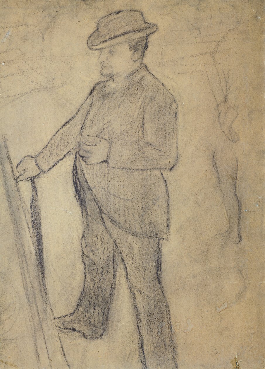 Portræt af Boldini, af Edgar Degas (1834-1917), tegning af Giovanni Boldini