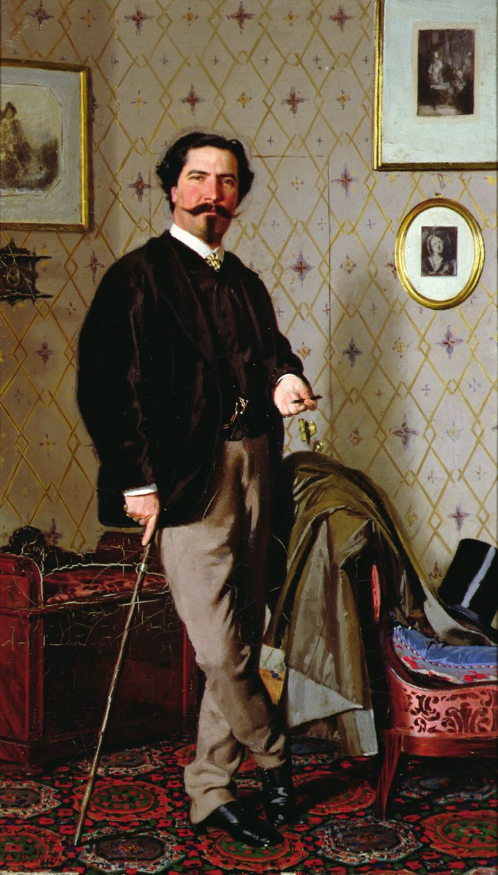 Portræt af Cristiano Banti (1824-1904) (olie på lærred) af Giovanni Boldini