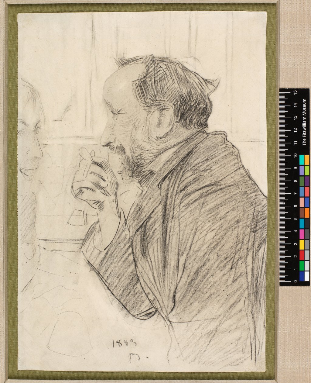 Portræt af Edgar Degas ved et cafebord af Giovanni Boldini