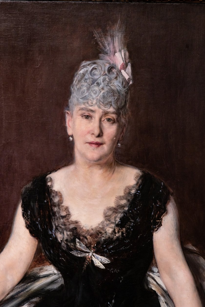 Portræt af Madame Seligman, detalje af Giovanni Boldini