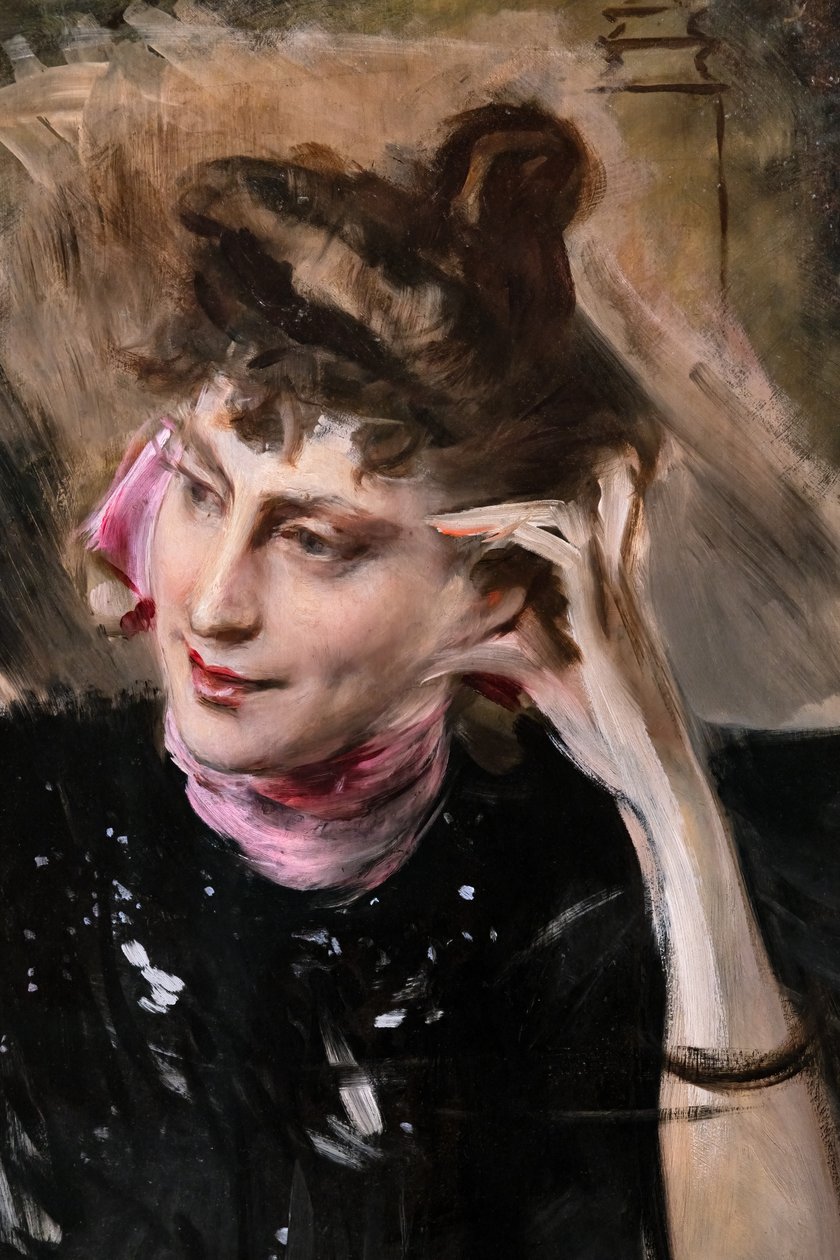 Portræt af Madame Veil Picard, detalje af Giovanni Boldini