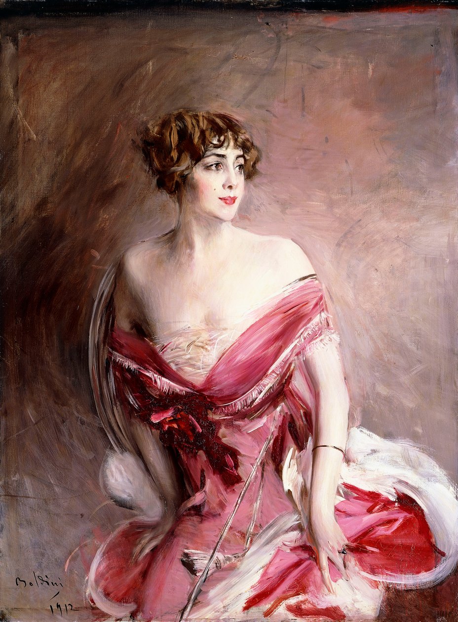 Portræt af Mlle. de Gillespie, The Lady of Biarritz, 1912 af Giovanni Boldini