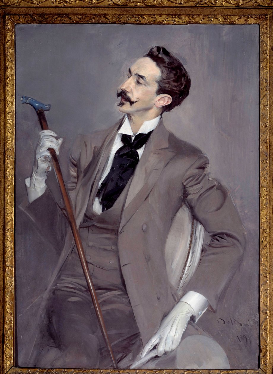 Portræt af Greven Robert de Montesquiou (1855-1921), fransk Dandy-forfatter. Maleri af Giovanni Boldini (1842-1931) af Giovanni Boldini