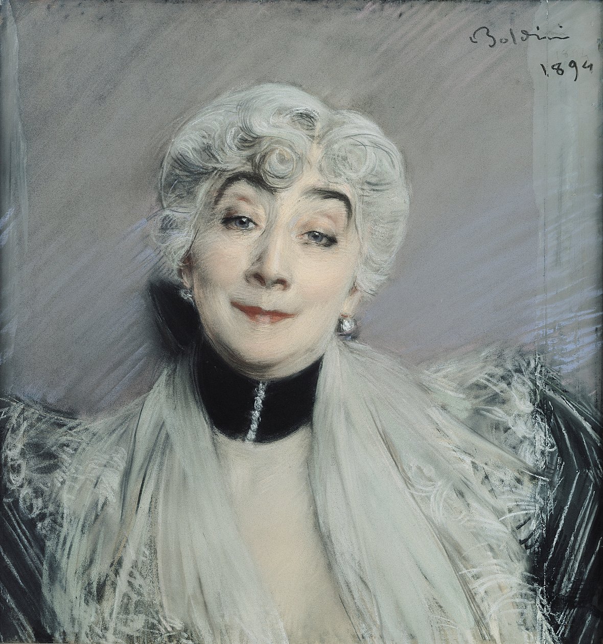 Portræt af grevinden de Martel de Janville, kendt som Gyp (1850-1932), 1894 af Giovanni Boldini