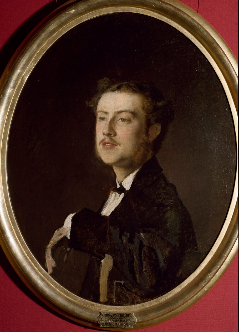 Portræt af markisen Giuliano Capranica del Grillo, ca. 1870 (maleri) af Giovanni Boldini