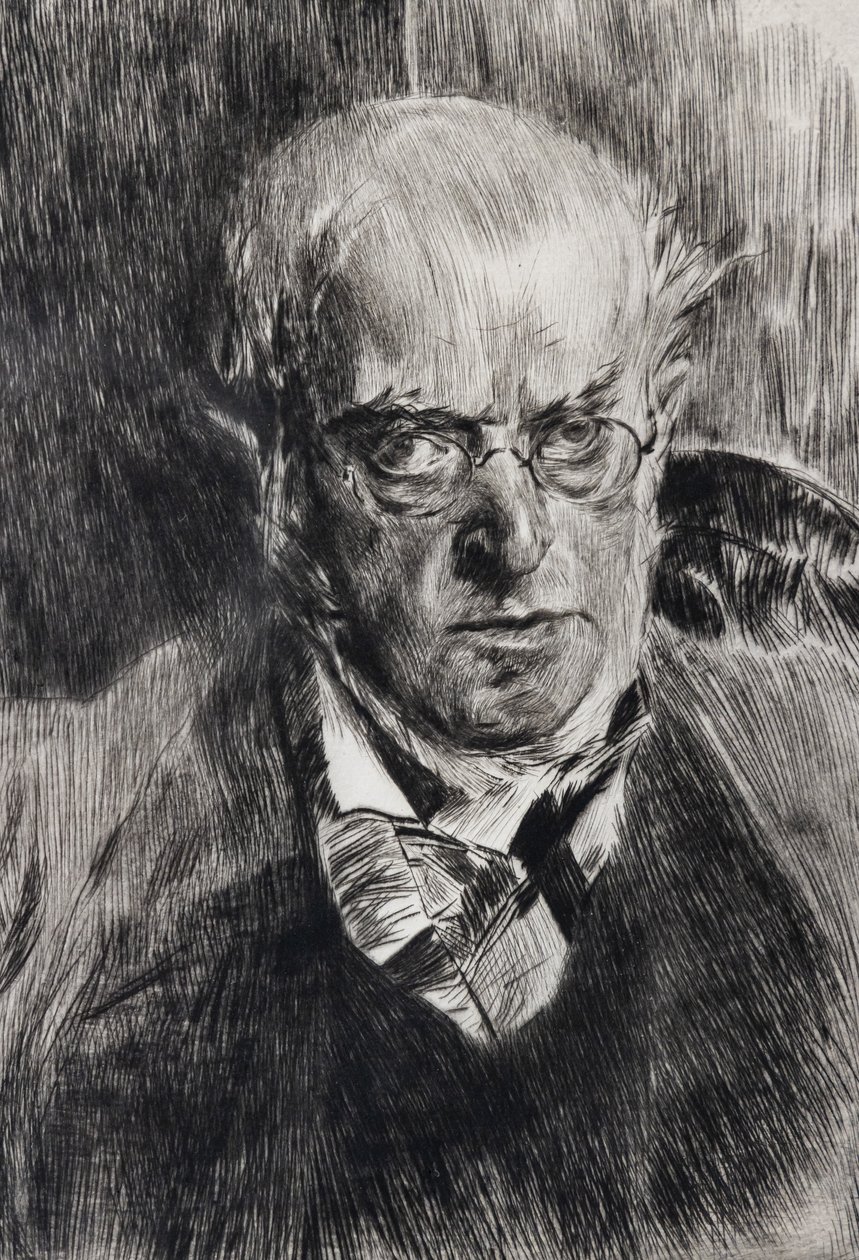Portræt af maleren Adolph Menzel, detalje af Giovanni Boldini