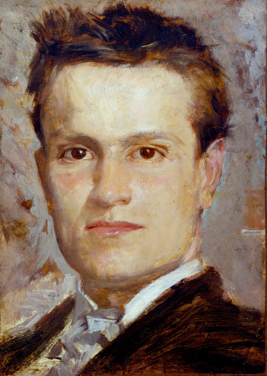 Selvportræt, ca. 1865 (olie på papir på plade) af Giovanni Boldini