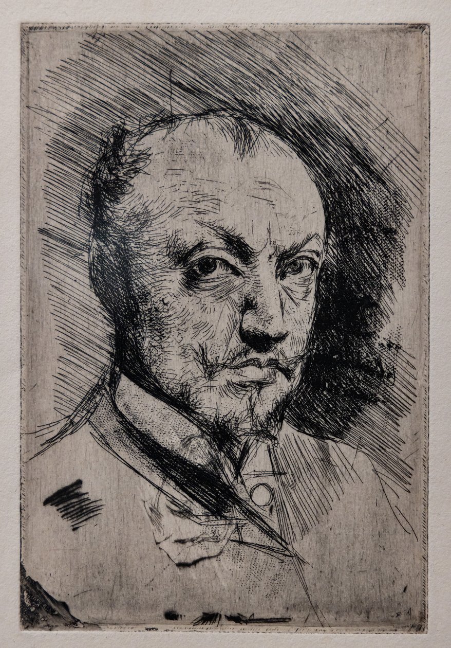 Selvportræt, ca. 1890 (tørpunkt, roulette og radering på papir) af Giovanni Boldini