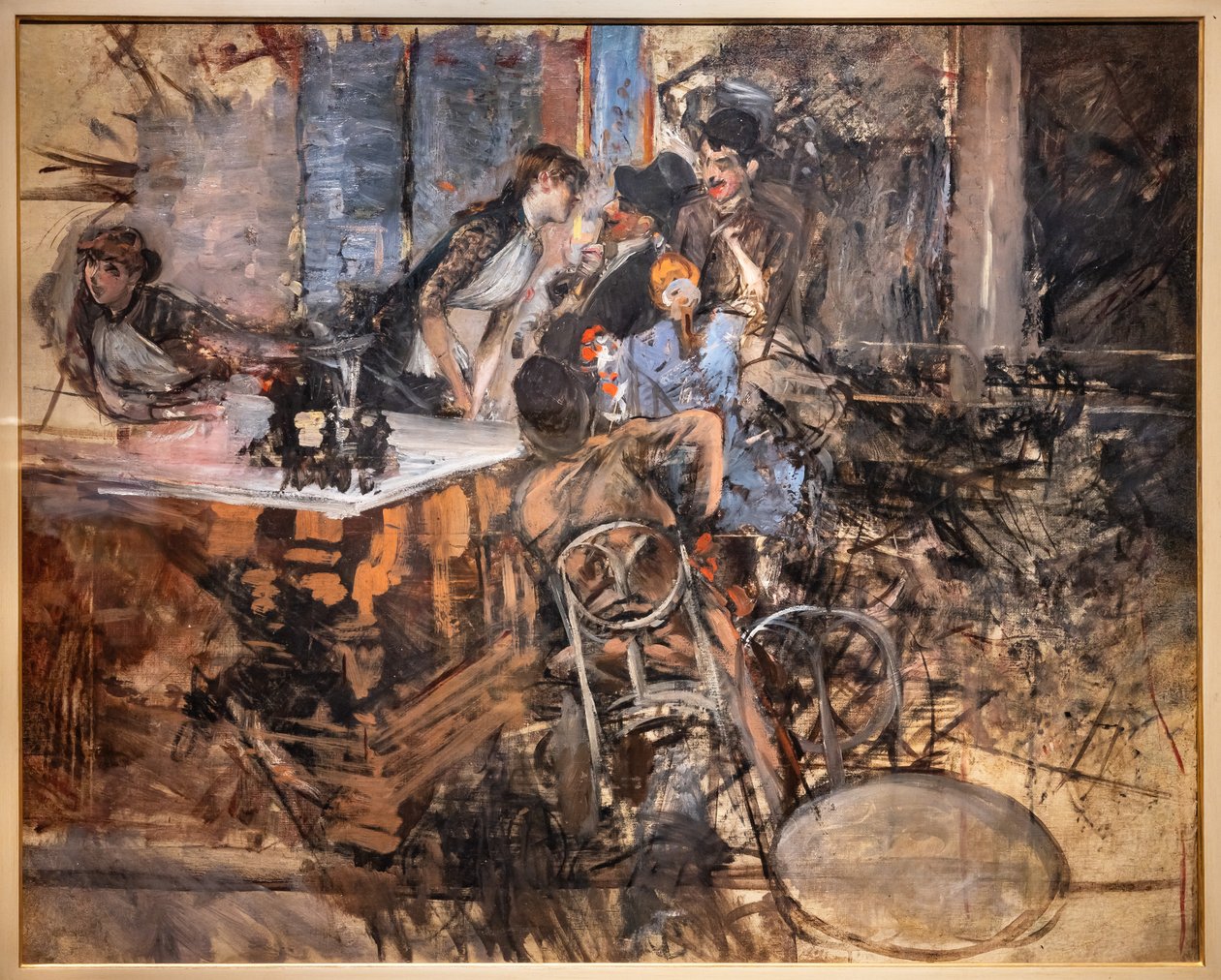 Baren på Folies Bergère af Giovanni Boldini