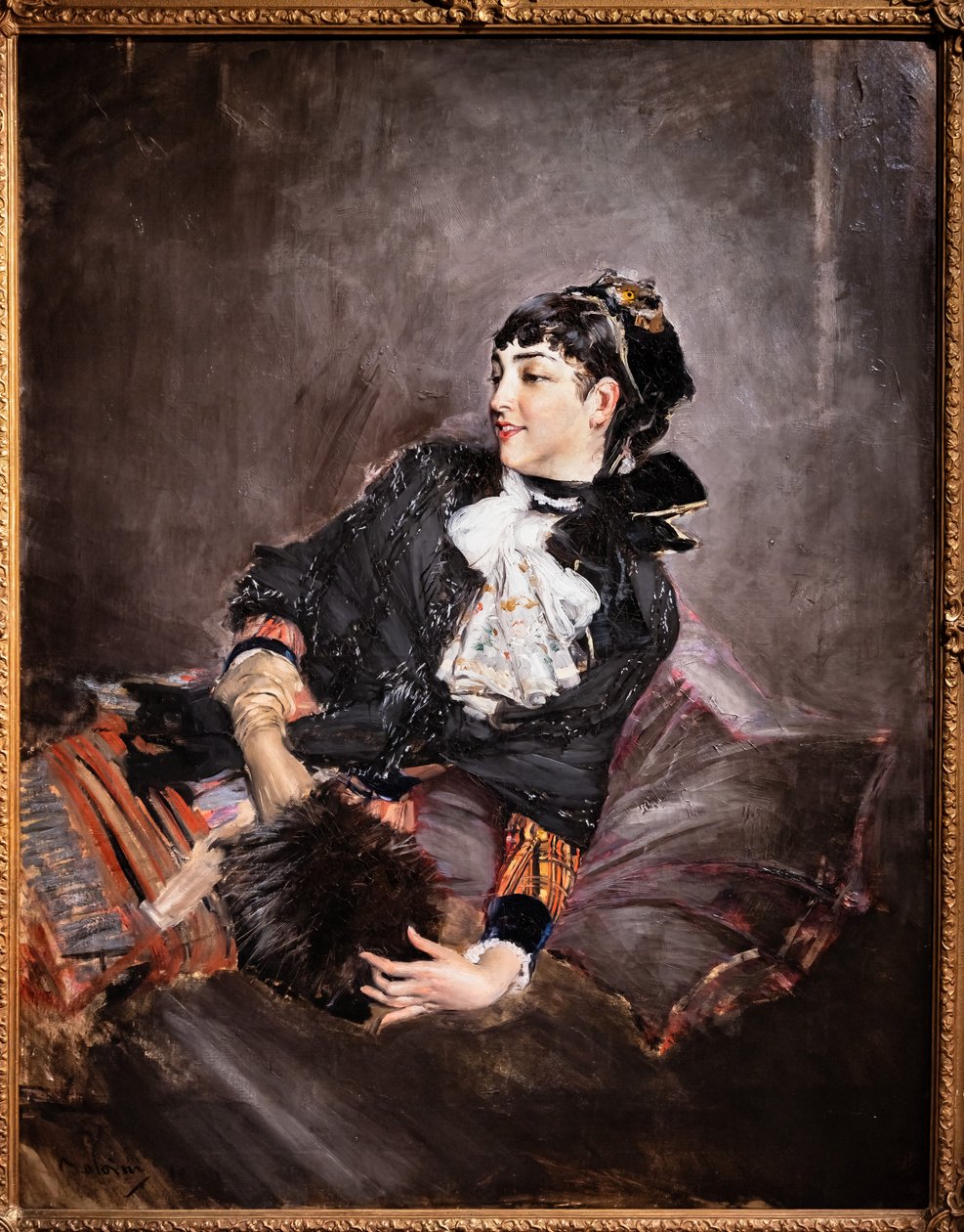 Grevinden af Rasty på sofaen af Giovanni Boldini
