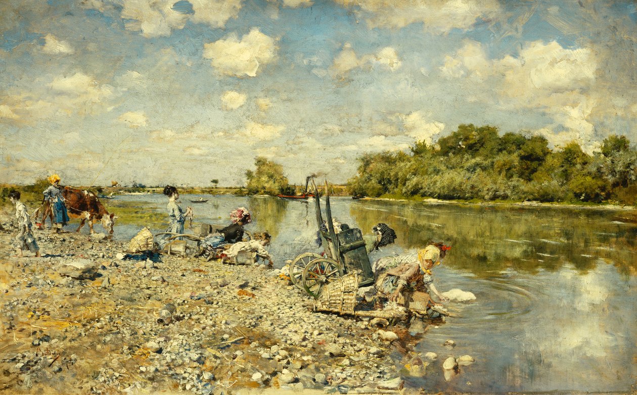 Vasketøjet; Vasketøjerne, 1874 af Giovanni Boldini