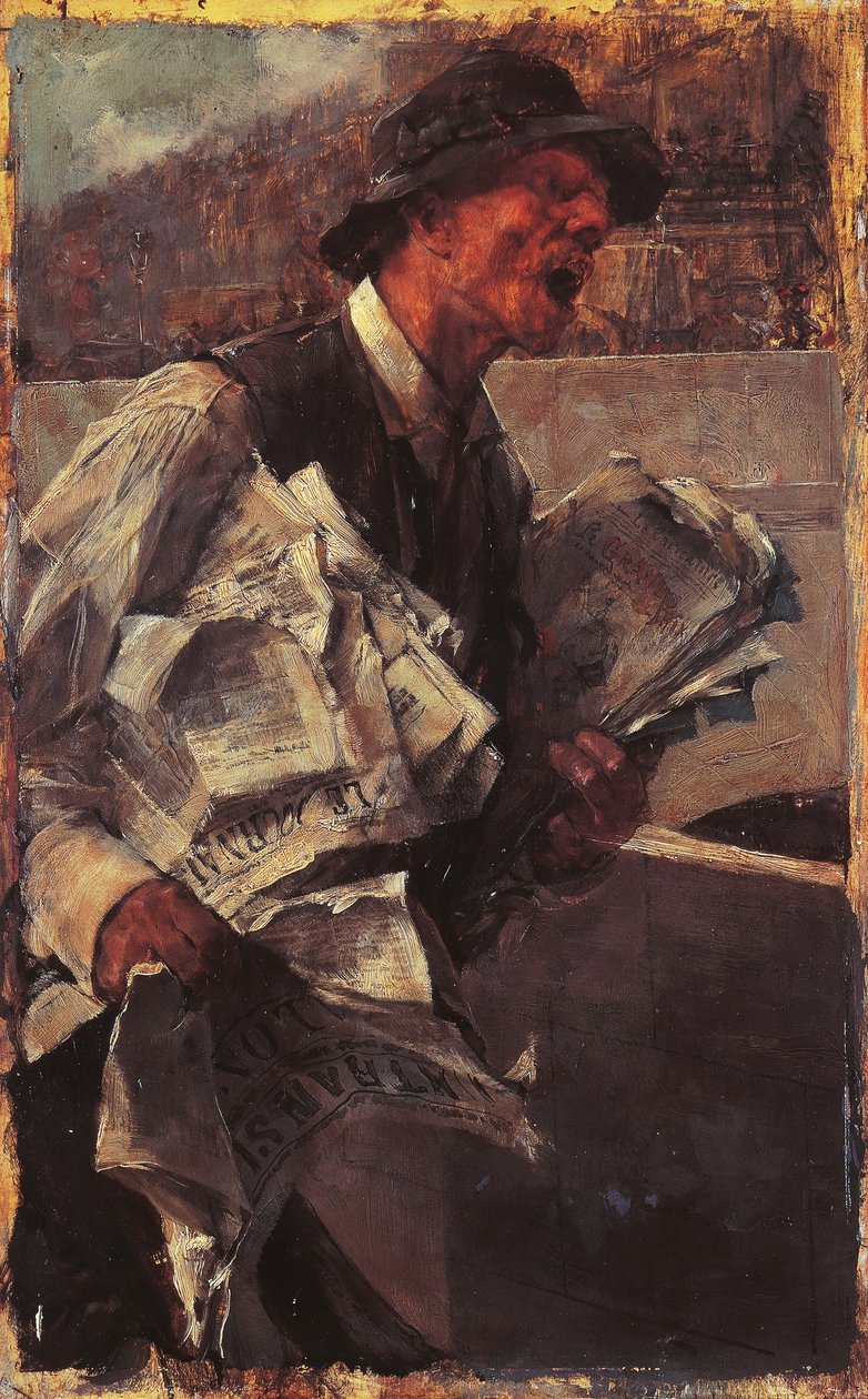 Den parisiske avisdreng eller nyhedsleverandøren af Giovanni Boldini