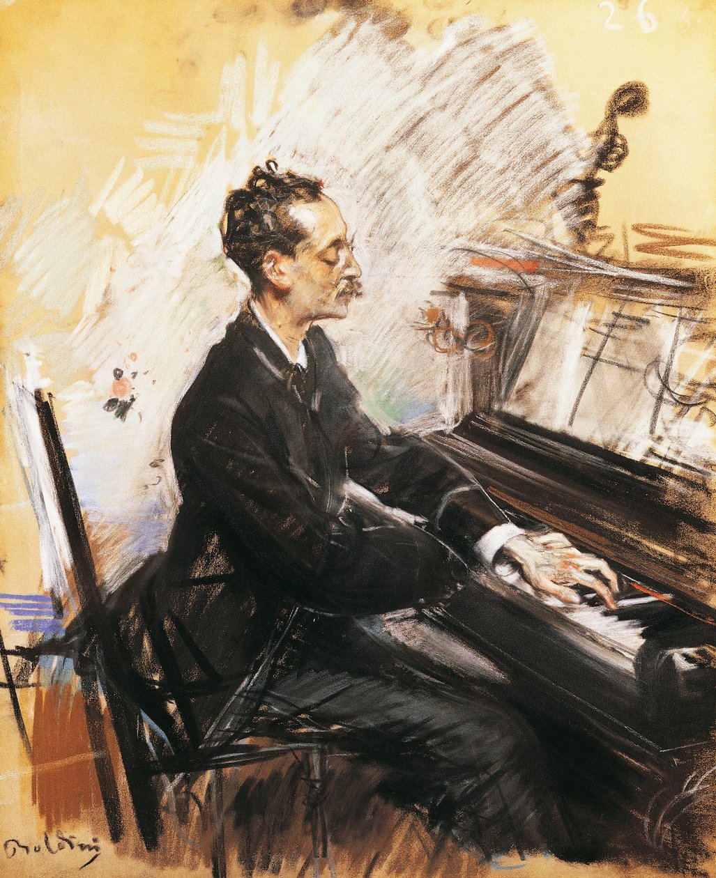 Pianisten Rey Colaco, af Giovanni Boldini af Giovanni Boldini