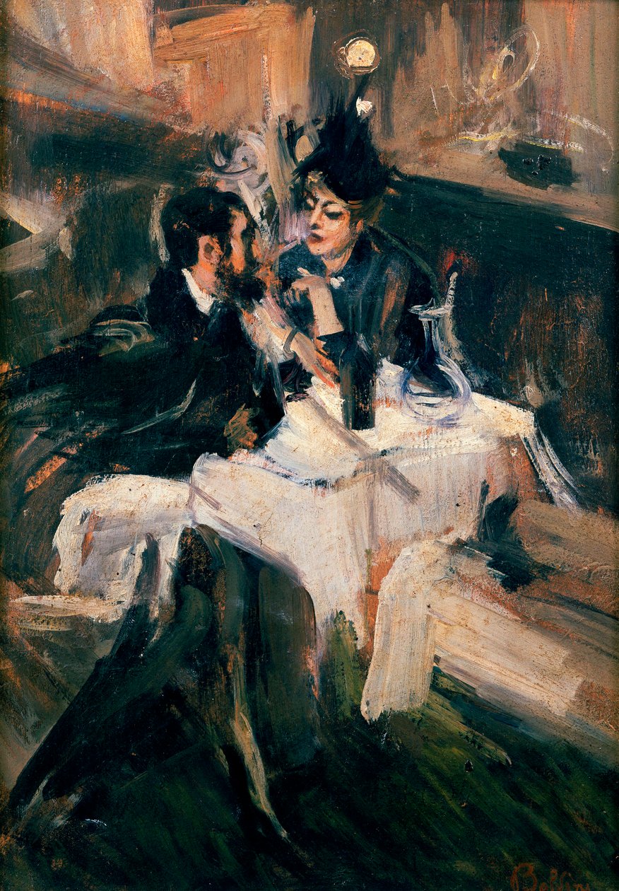 The Sweethearts" frokost, ca. 1895 af Giovanni Boldini