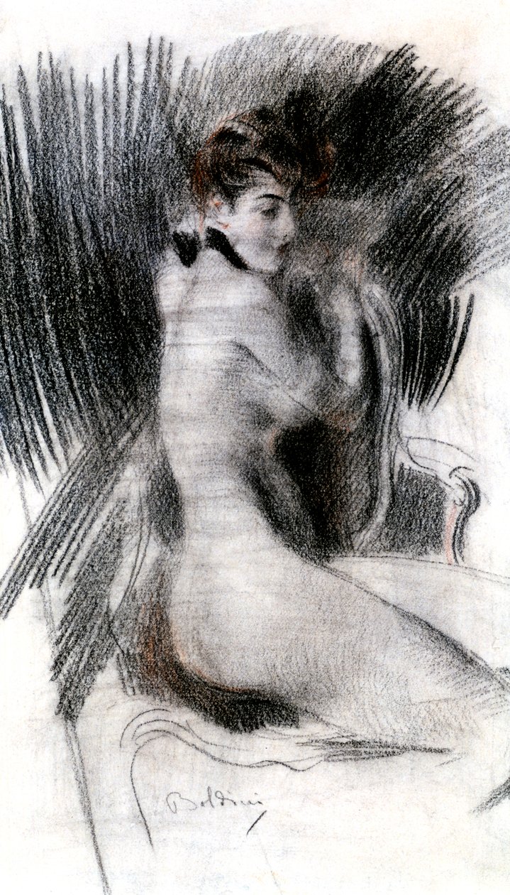 Sidder kvinde, c1920 af Giovanni Boldini