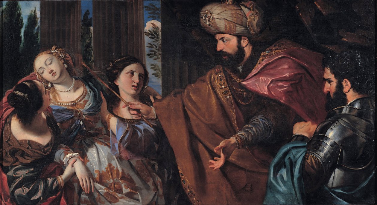 Esther før Ahasverus, mellem 1660 og 1670 af Giovanni Bonatti