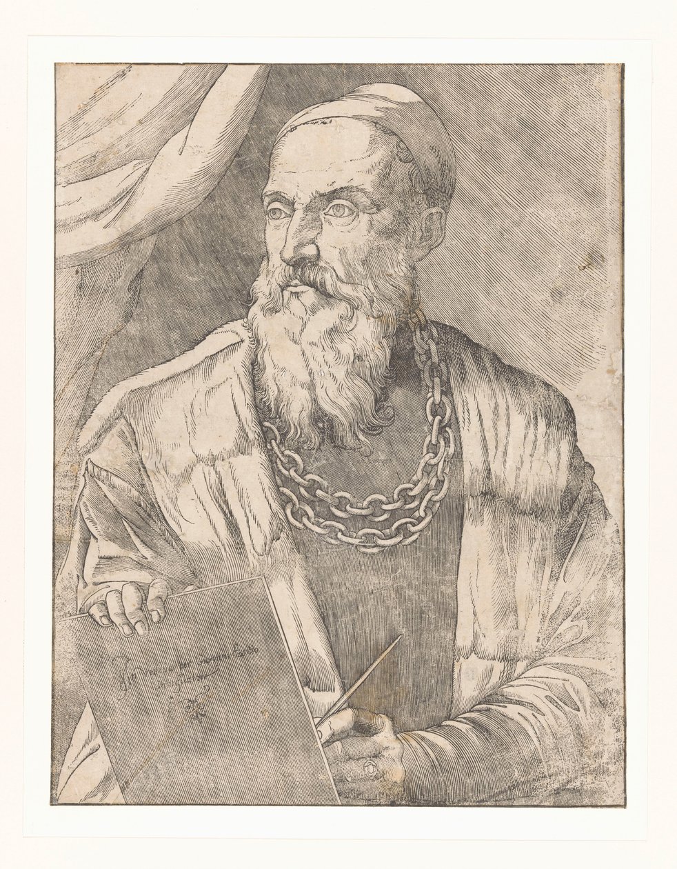 Portræt af kunstneren Titian af Giovanni Britto