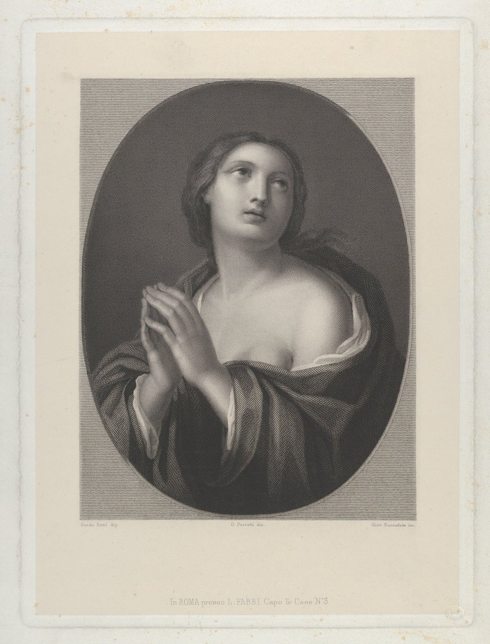 Kvindelig personificering af håb..., ca. 1835-81. af Giovanni Buonafede