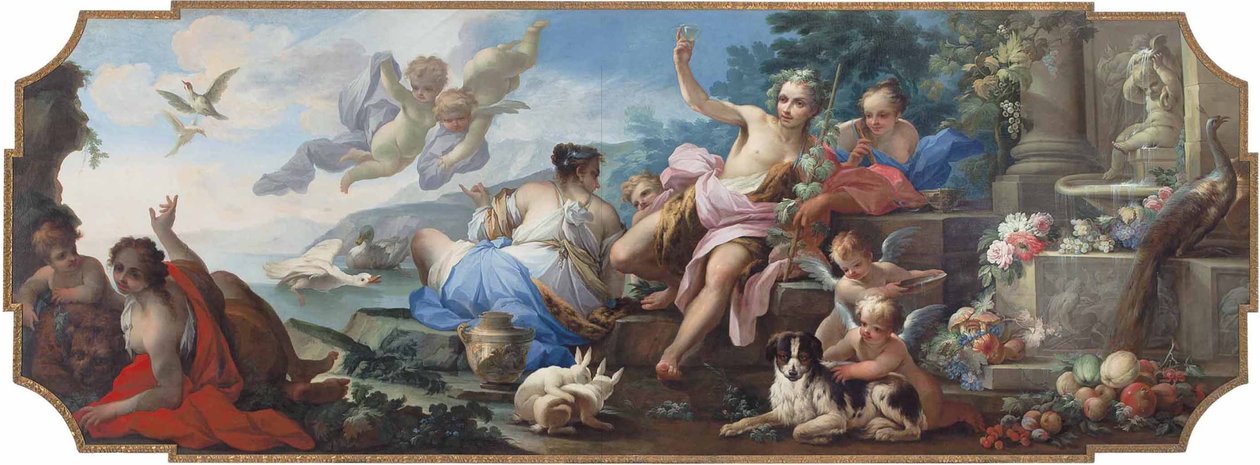Ariadne på øen Naxos eller en allegori over efteråret af Giovanni Camillo Sagrestani