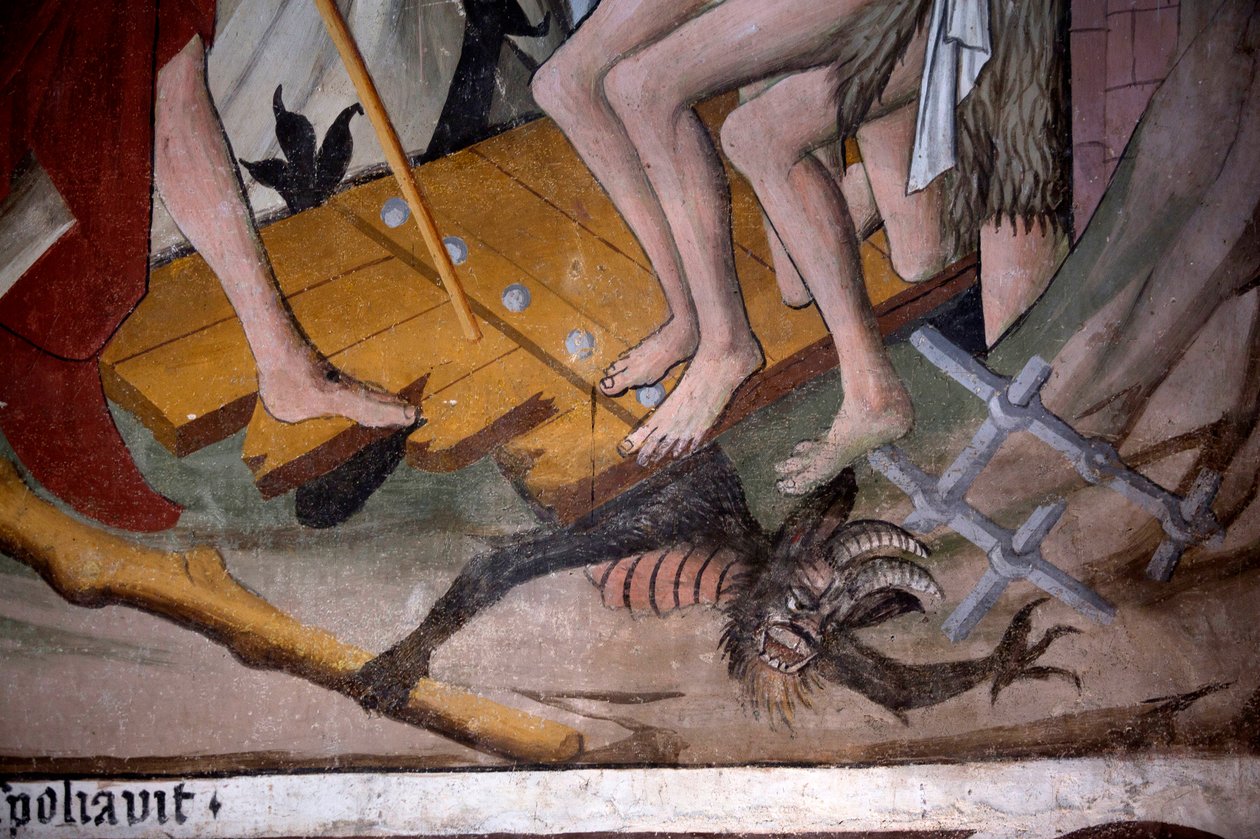 Nedstigning til helvede, ca. 1492 (fresko) (detalje af 3702448) af Giovanni Canavesio