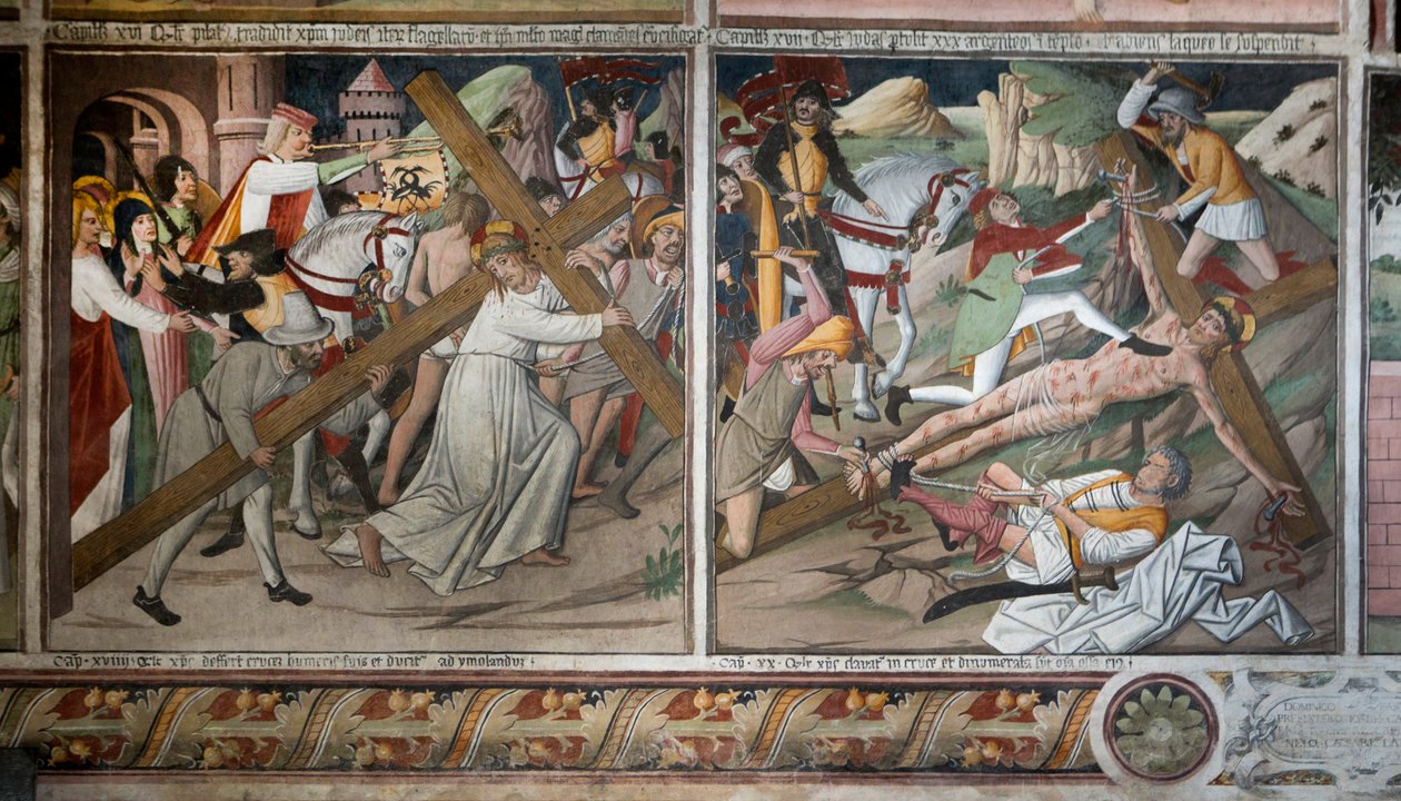 Scener fra Kristi lidenskab, ca. 1942 (fresco) af Giovanni Canavesio