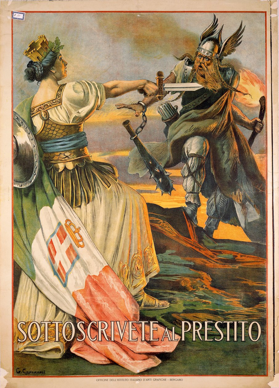 Første Verdenskrig, Abonner på lånet, illustration af Giovanni Capranesi af Giovanni Capranesi