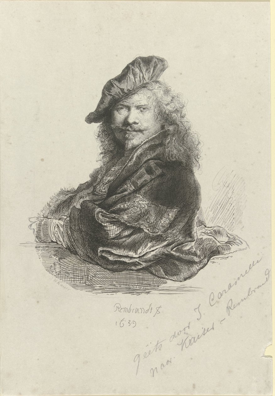 Portræt af Rembrandt Harmensz. fra Rhinen af Giovanni Caramelli