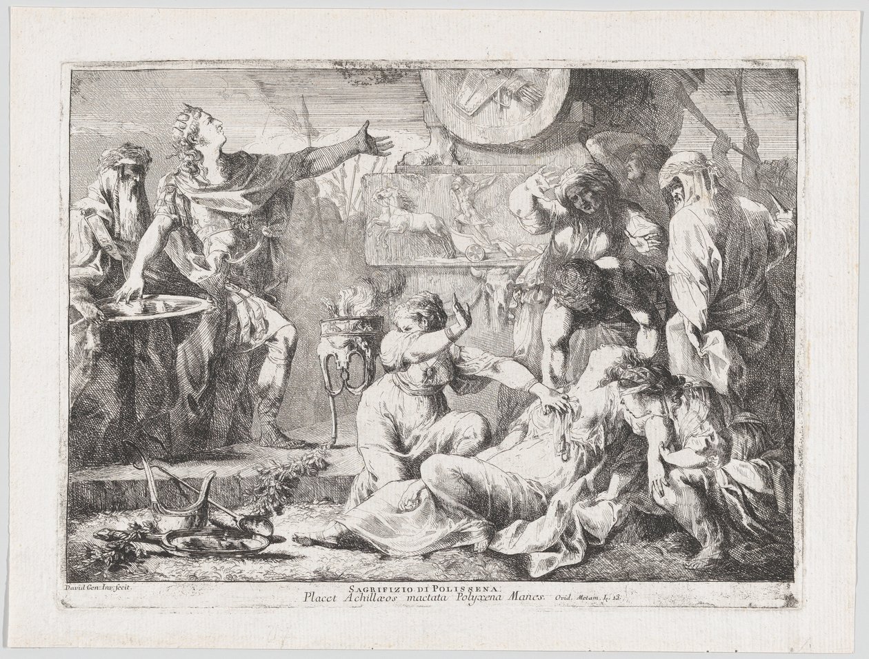 Ofringen af Polyxena, 1776. af Giovanni David