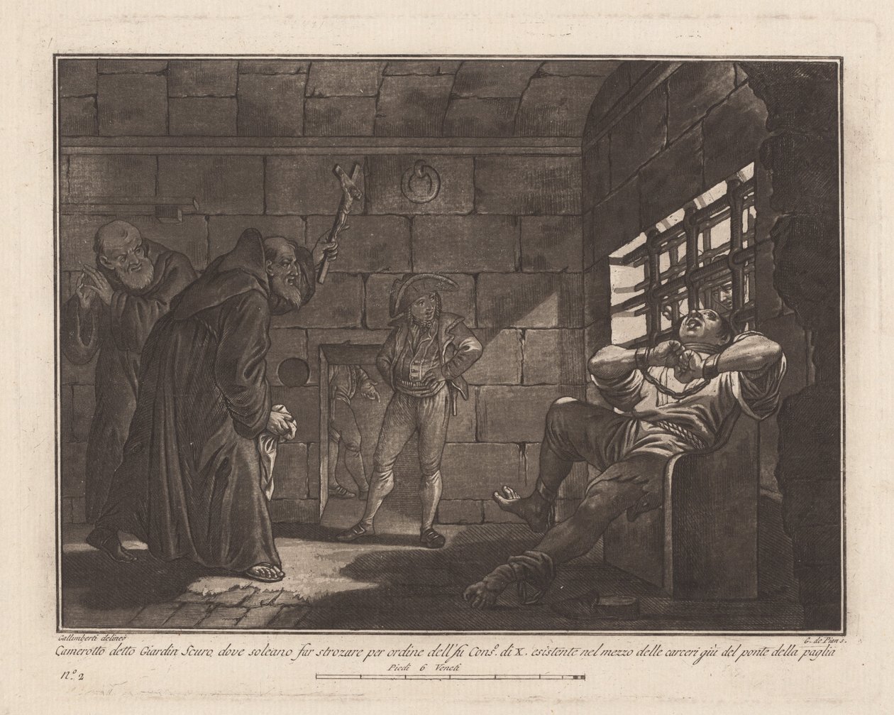 "Giardin Scuro," for henrettelser ved kvælning af Giovanni De Pian, after Francesco Galimberti