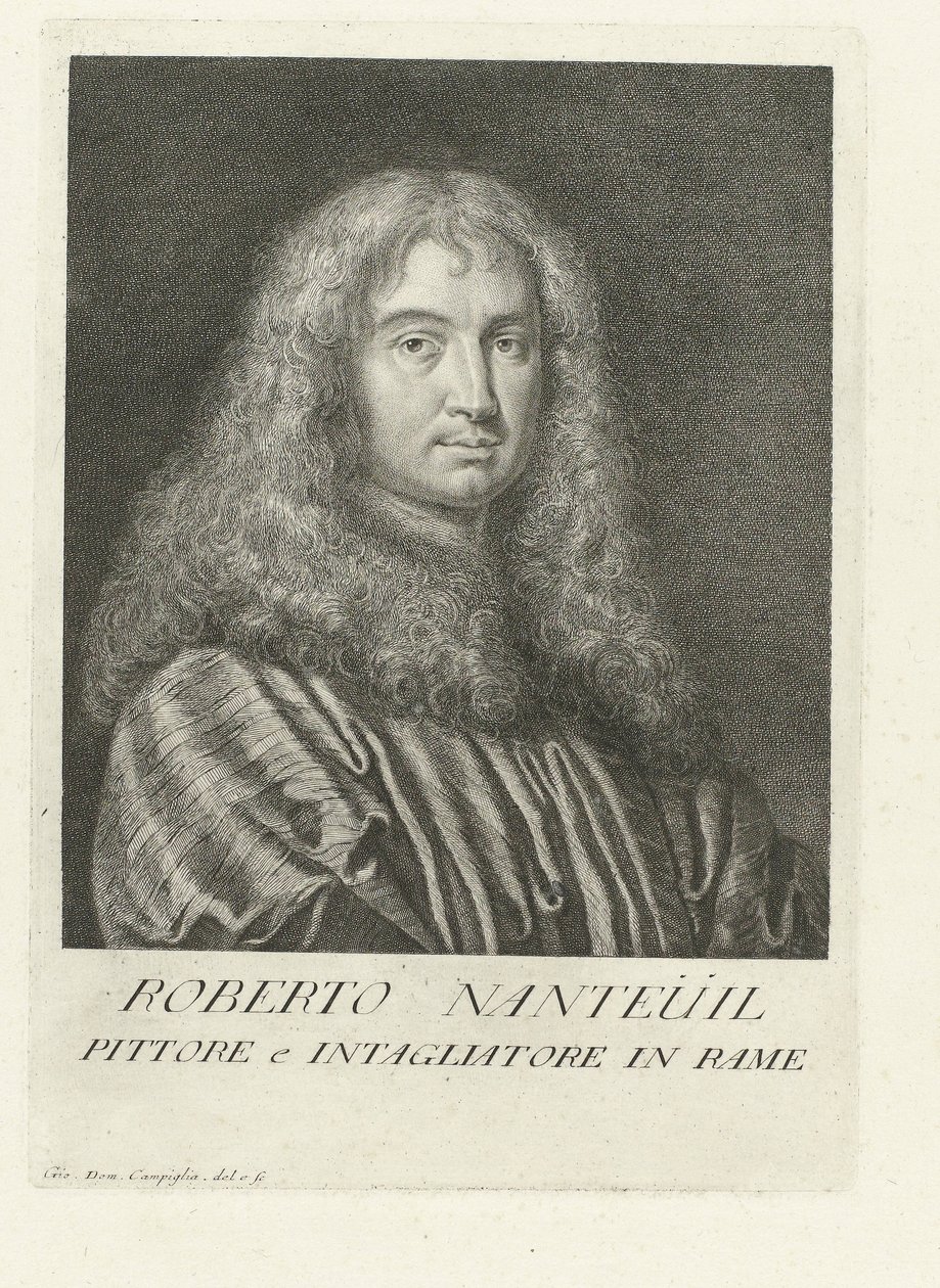 Portræt af kunstneren Robert Nanteuil Portrætter af kunstnere (serietitel) af Giovanni Domenico Campiglia