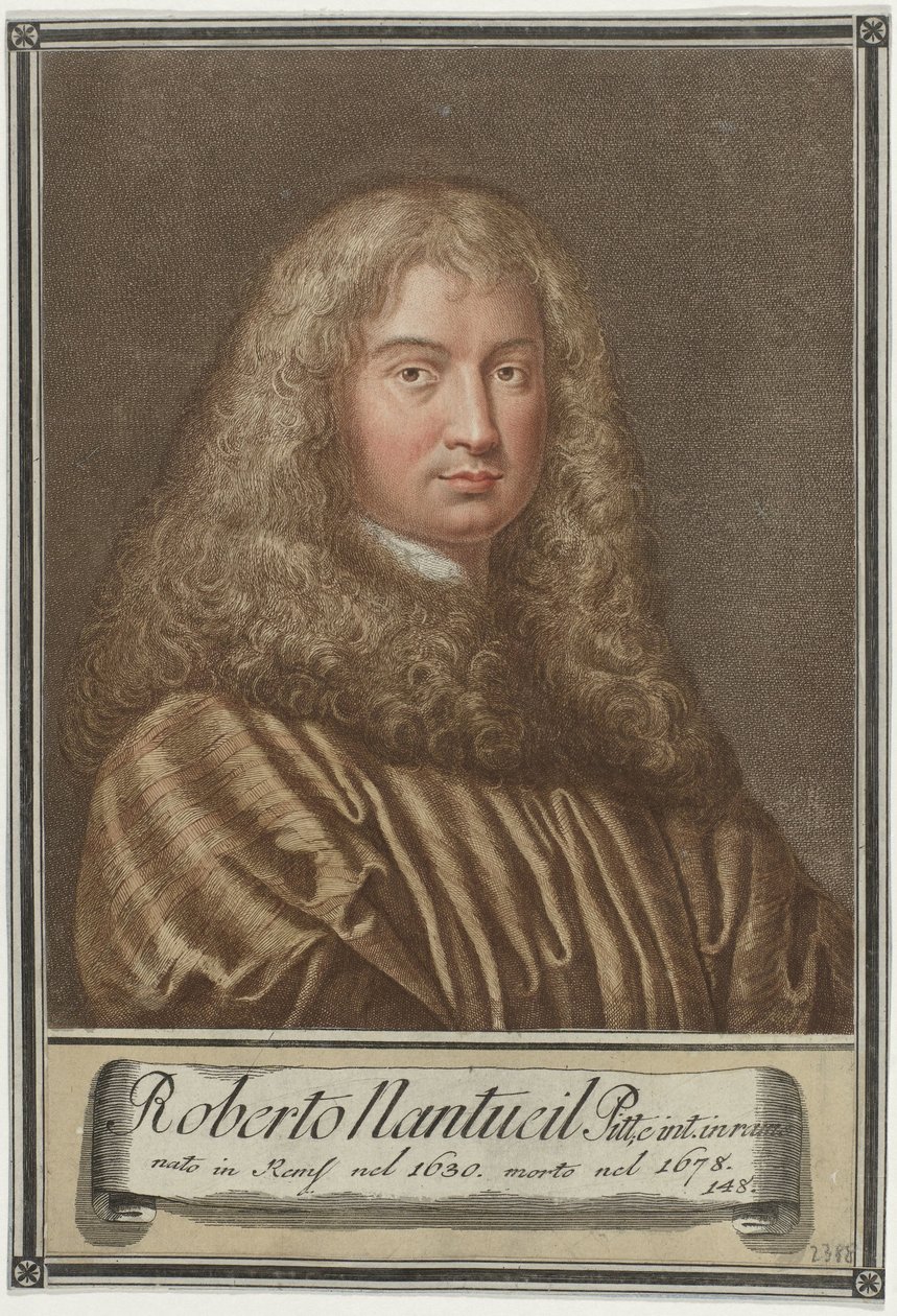 Portræt af kunstneren Robert Nanteuil Portrætter af kunstnere (serietitel) af Giovanni Domenico Campiglia