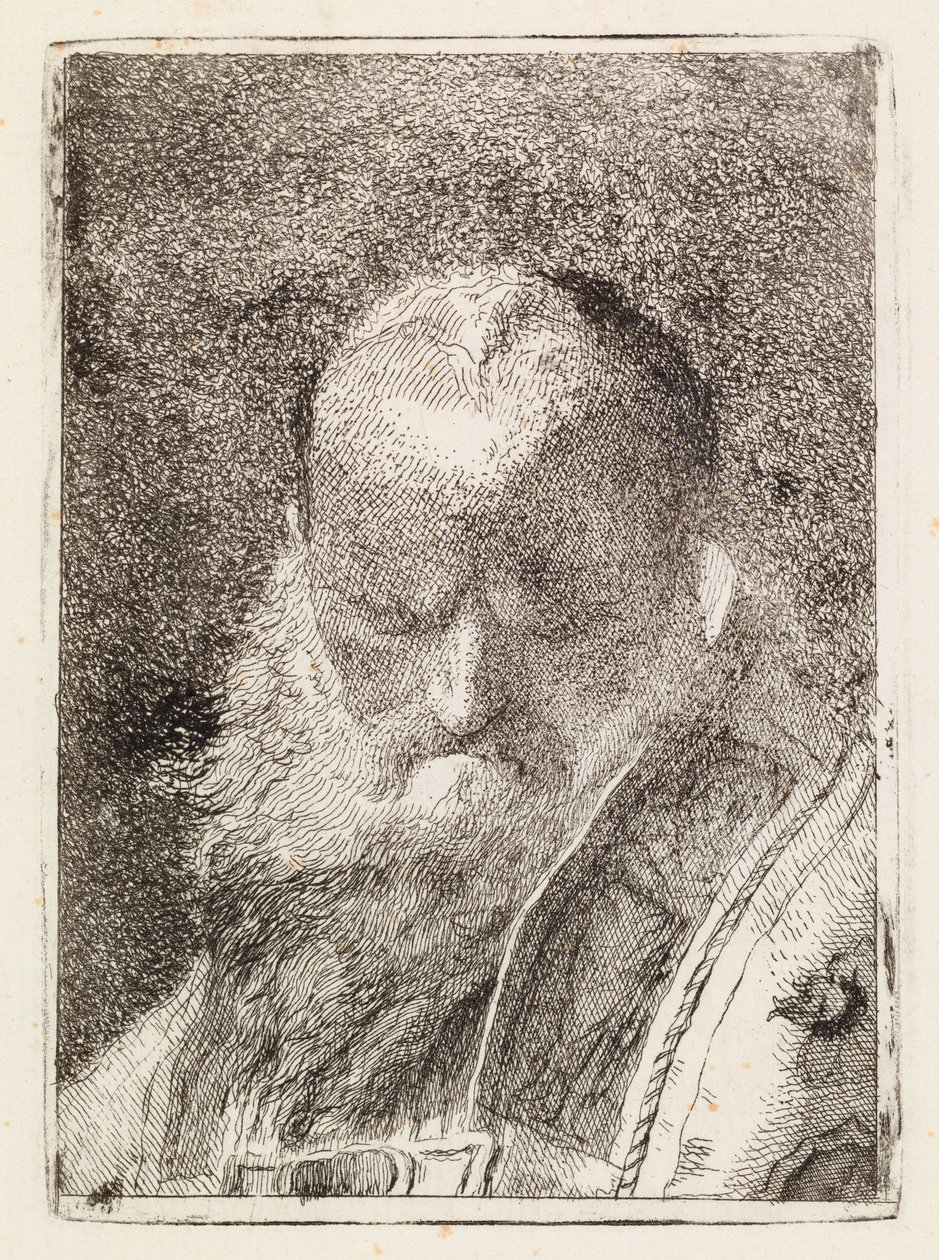 En biskop (hoved af en gammel mand) af Giovanni Domenico Tiepolo