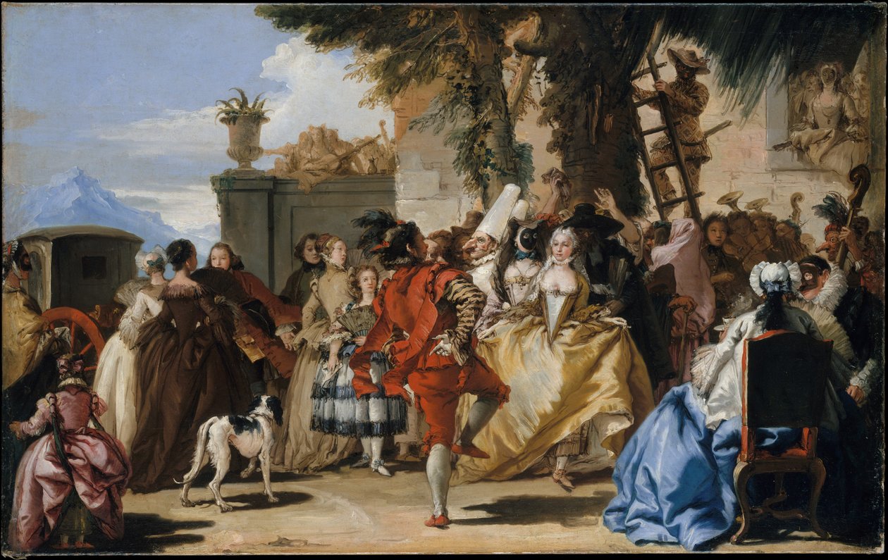En dans på landet af Giovanni Domenico Tiepolo