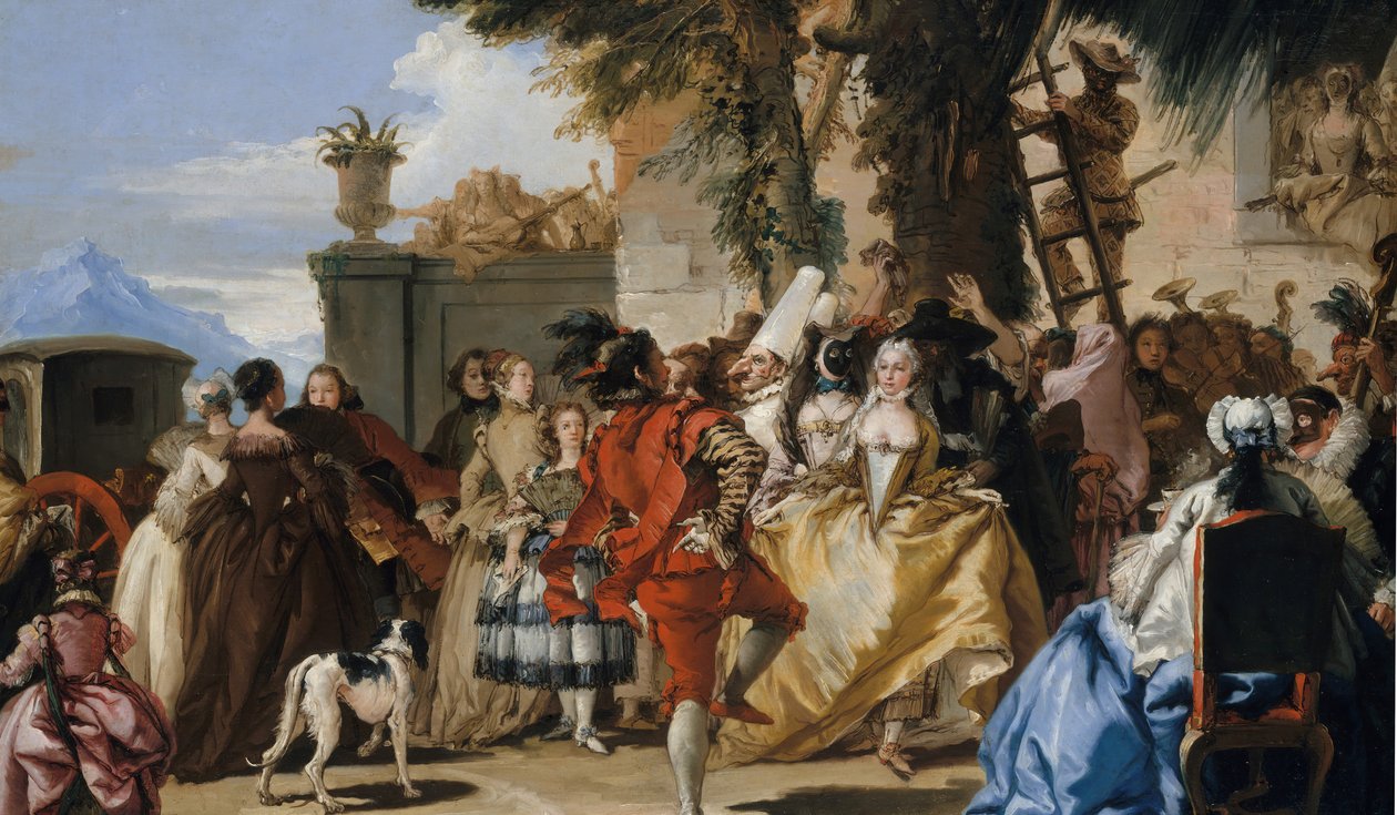 En dans på landet, ca. 1755. af Giovanni Domenico Tiepolo